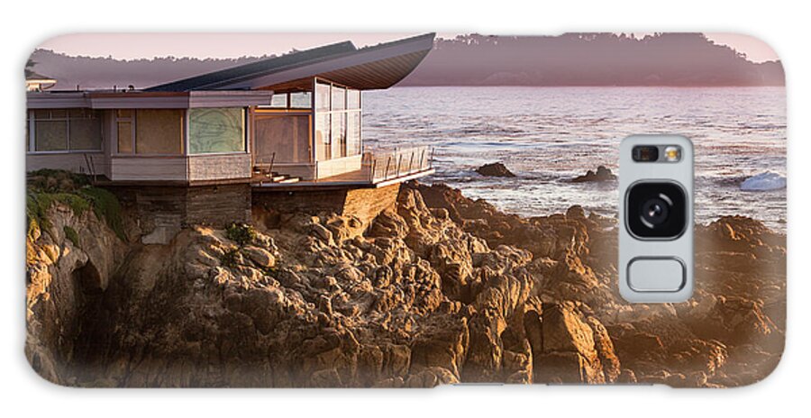 Water's Edge Galaxy Case featuring the photograph Luxury Home Overlooks The Big Sur by Pgiam