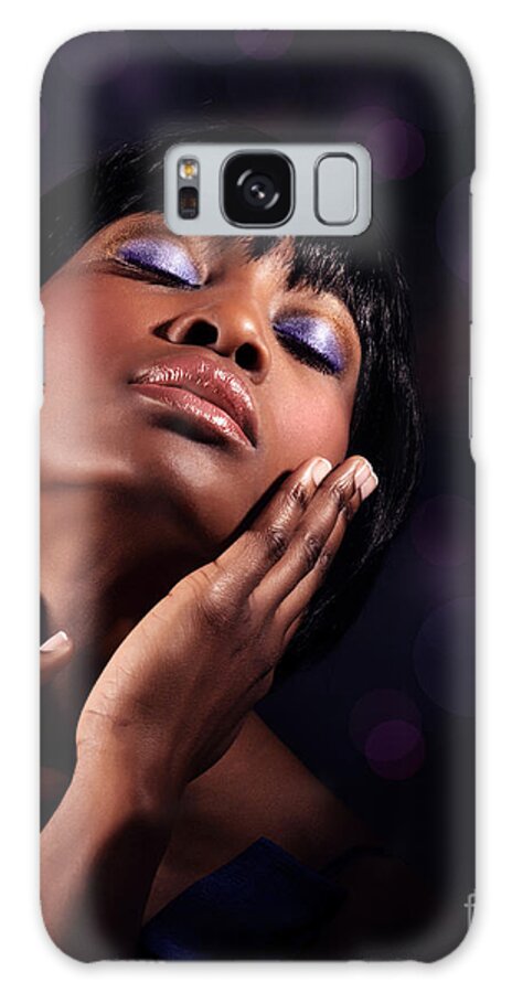 African Galaxy S8 Case featuring the photograph Luxury woman's portrait by Anna Om