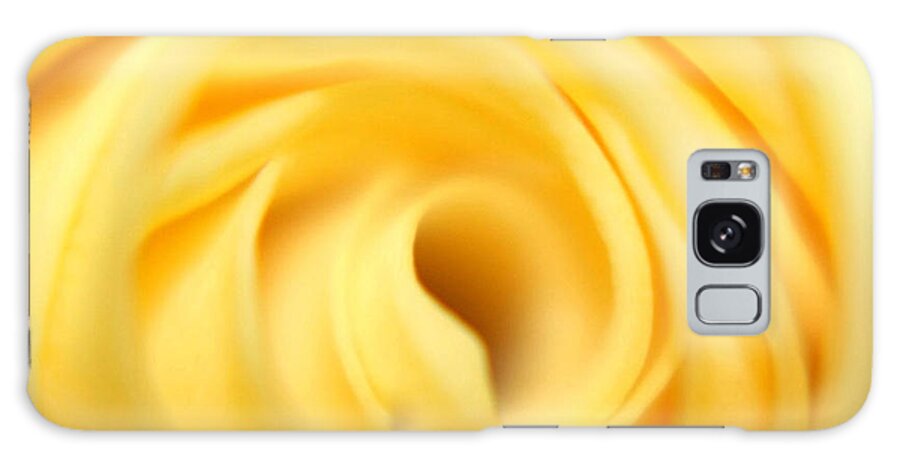 Macro Yellow Rose Galaxy Case featuring the photograph Macro Yellow Rose by Femina Photo Art By Maggie