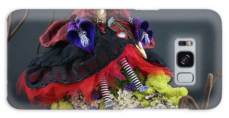 Mad Queen. Art Doll Galaxy Case featuring the sculpture Mad Queen by Judy Henninger