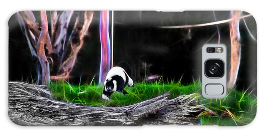 Lemur Galaxy Case featuring the photograph Walk in Magical Land Of The Black and White Ruffed Lemur by Miroslava Jurcik