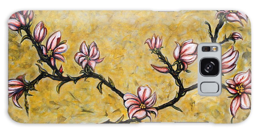 Landscape Galaxy Case featuring the painting Magnolia by Rae Chichilnitsky