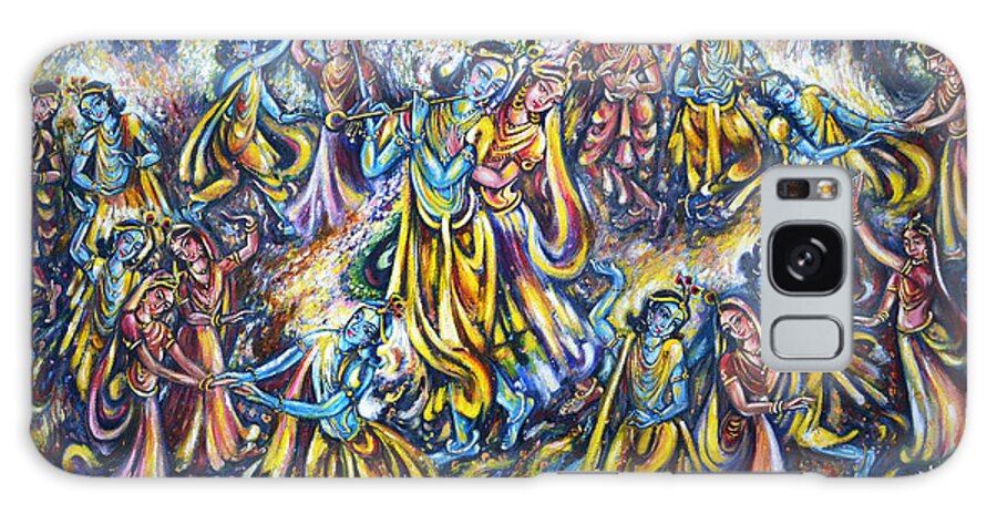 Krishna Galaxy Case featuring the painting Maha Rass by Harsh Malik