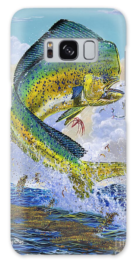 Dolphin Galaxy Case featuring the painting Mahi Hookup Off0020 by Carey Chen