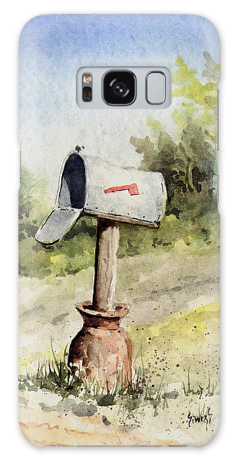 Mail Galaxy Case featuring the painting Mailbox by Sam Sidders