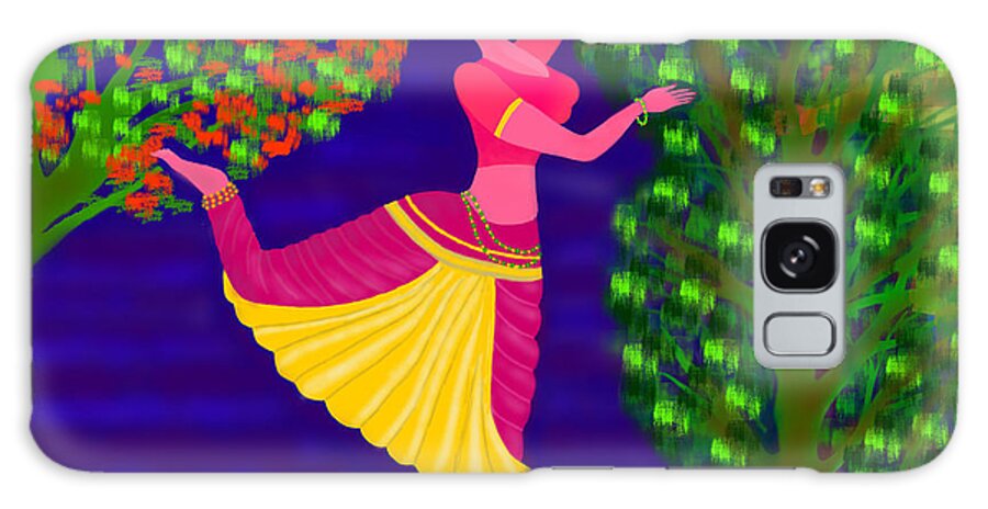 Story Of Malavika & Agnimitra Galaxy Case featuring the digital art Malavika's magical touch by Latha Gokuldas Panicker