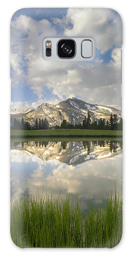00175345 Galaxy Case featuring the photograph Mammoth Peak And Clouds Reflected by Tim Fitzharris