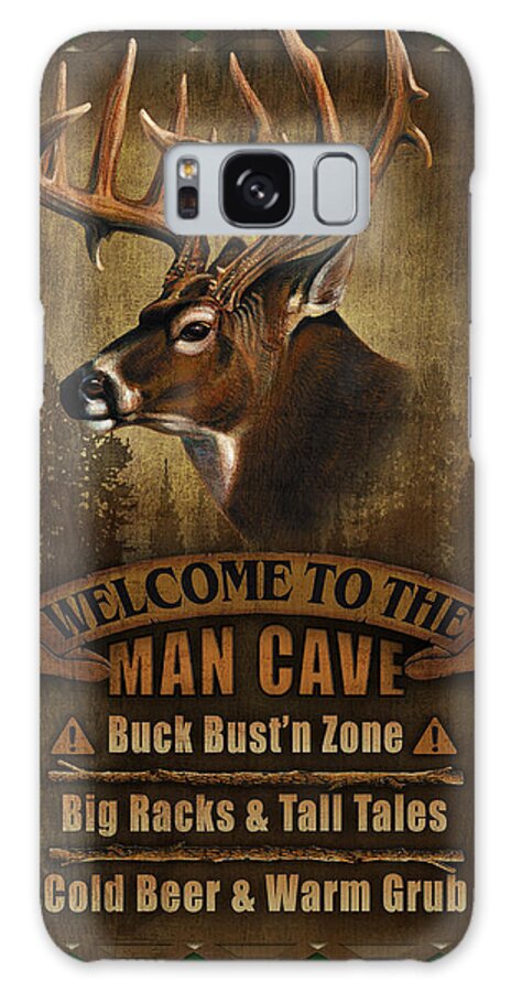 Joe Low Galaxy Case featuring the painting Man Cave Deer by JQ Licensing