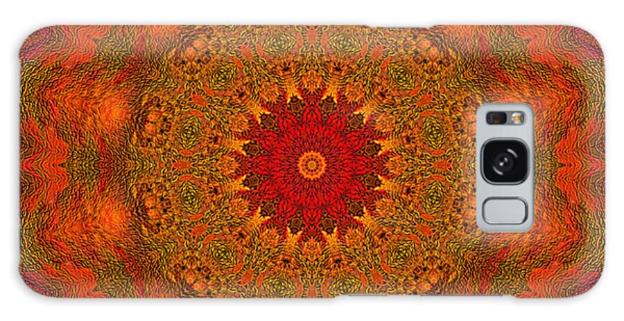 Mandalaoftherisingsun.sacred Geometry Galaxy Case featuring the digital art Mandala of the Rising Sun - spiritual art by Giada Rossi