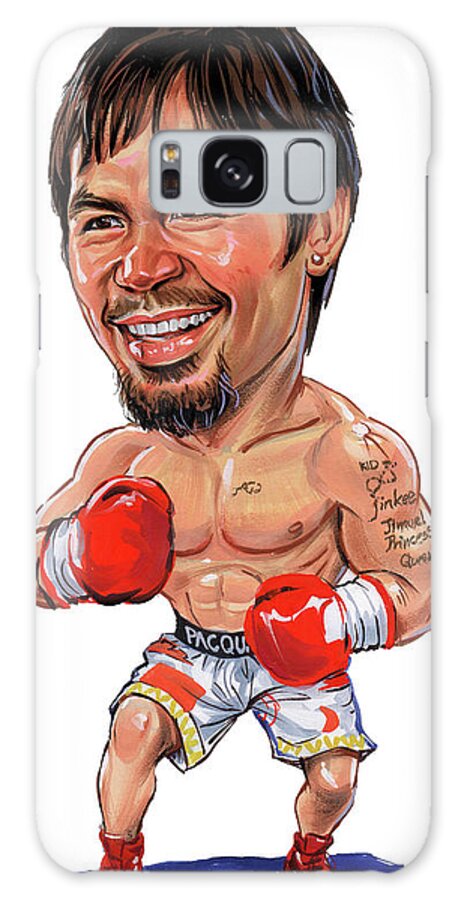 Emmanuel Dapidran Pacquiao Galaxy Case featuring the painting Manny Pacquiao by Art 
