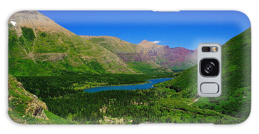 Glacier National Park Galaxy Case featuring the photograph Many Glacier From Swift Current by Jeff Swan