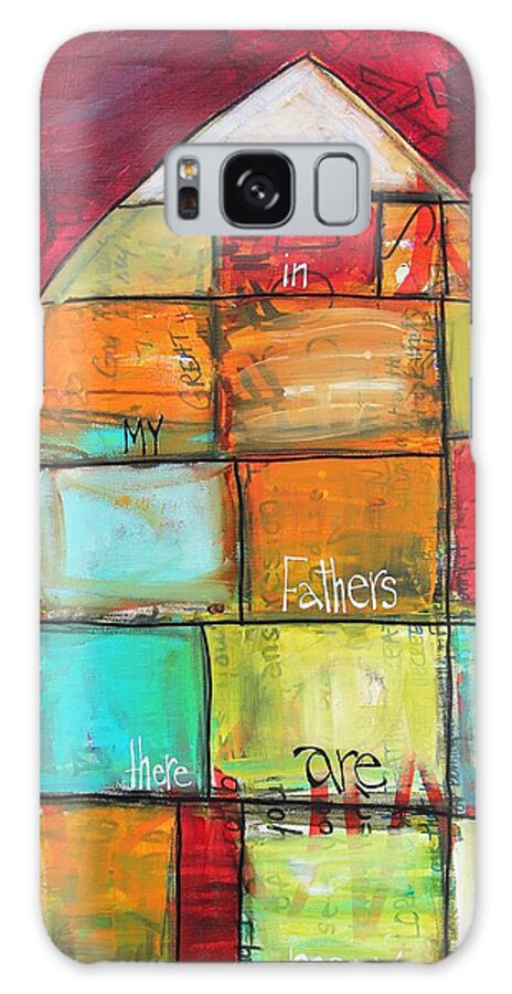 Worship Art Galaxy Case featuring the mixed media Many Rooms by Carrie Todd