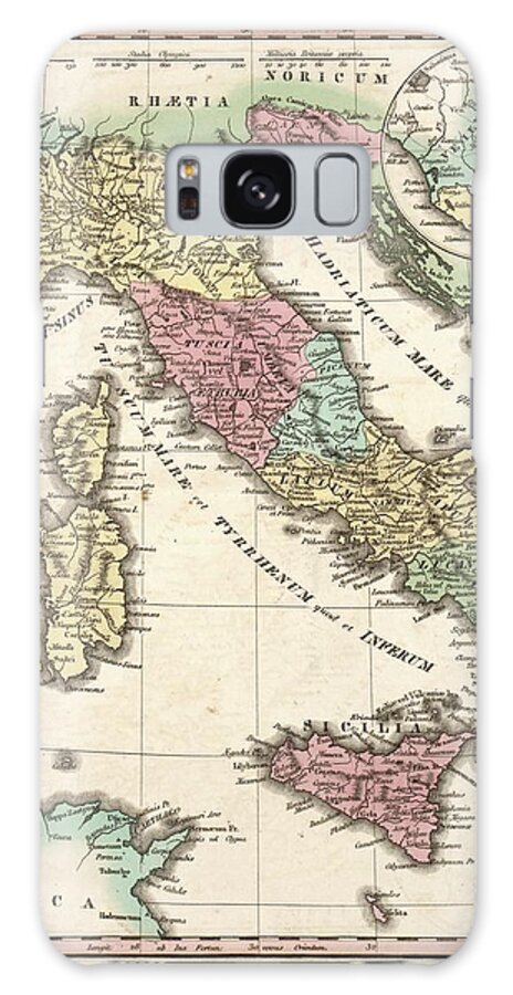Ancient Italy Galaxy Case featuring the photograph Map Of Ancient Italy by Library Of Congress, Geography And Map Division