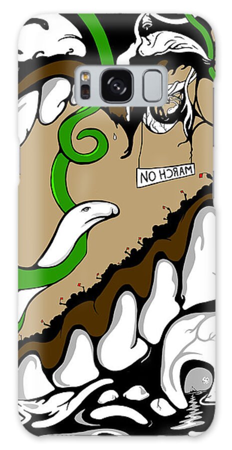 Girl Galaxy Case featuring the digital art March On by Craig Tilley