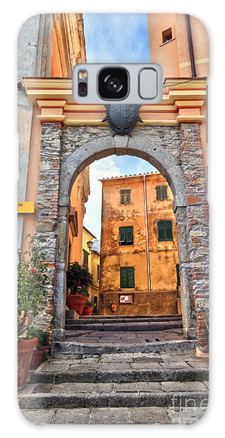Elba Galaxy Case featuring the photograph Marciana - ancient gate by Antonio Scarpi