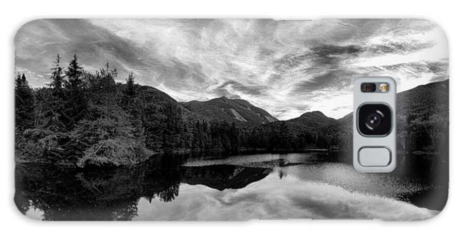 Mount Marcy Galaxy Case featuring the photograph Marcy Dam Pond Black and White by Joshua House
