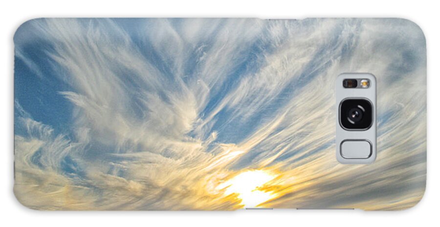 Sunset Galaxy Case featuring the photograph Mares Tails by Mark Egerton