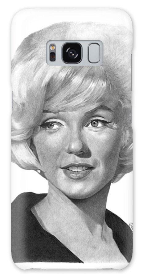 Marilyn Monroe Galaxy Case featuring the drawing Marilyn Monroe - 015 by Abbey Noelle
