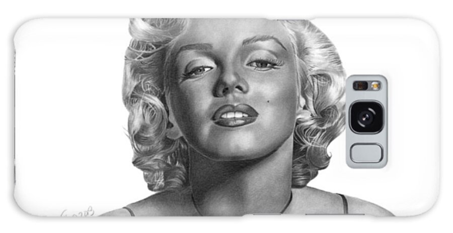 Marilyn Monroe Galaxy Case featuring the drawing Marilyn Monroe - 018 by Abbey Noelle