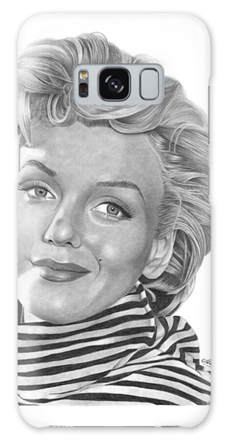  Marilyn Monroe Galaxy Case featuring the drawing Marilyn Monroe - 029 by Abbey Noelle