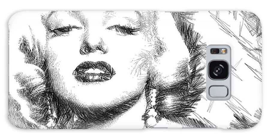 Marilyn Monroe Galaxy Case featuring the digital art Marilyn Monroe - The One and Only by Rafael Salazar