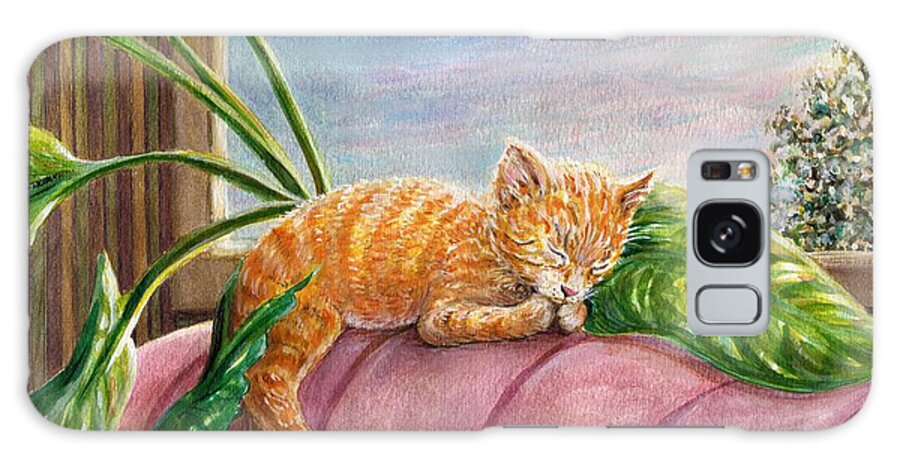 Kitten Galaxy Case featuring the painting Marmalade by Dee Davis