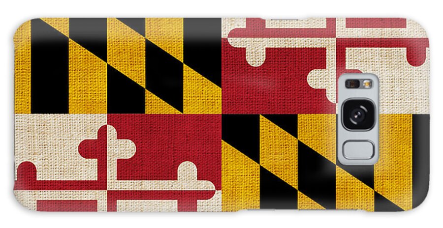 Maryland Galaxy Case featuring the painting Maryland state flag by Pixel Chimp