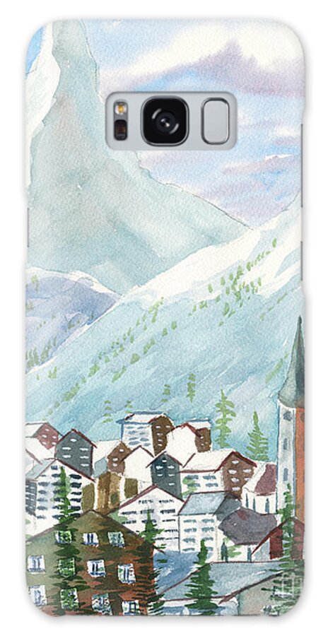 Matterhorn Galaxy Case featuring the painting Matterhorn by Walt Brodis