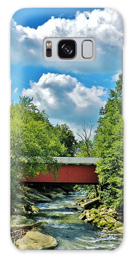 Mcconnells Mill Galaxy Case featuring the photograph Mcconnells Mill Covered Bridge by Anthony Thomas
