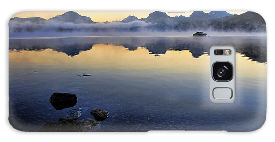 Mcdonald Lake Galaxy Case featuring the photograph McDonald Lake Sunrise by Gary Beeler