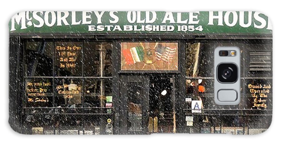 Mcsorley's Old Ale House Galaxy S8 Case featuring the photograph McSorley's Old Ale House During a Snow Storm by Doc Braham