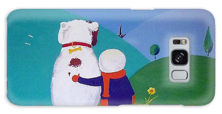 Dog Galaxy Case featuring the painting Me And My Pal by Asa Jones