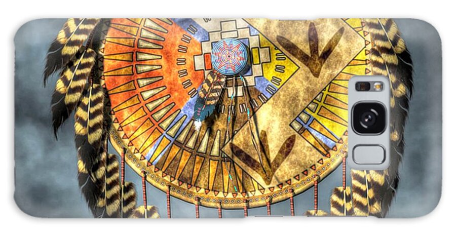 Native American Shield Galaxy Case featuring the digital art Medicine Shield by Daniel Eskridge