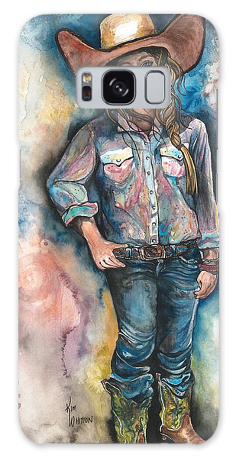 Watercolor Galaxy Case featuring the painting Little Britches by Kim Whitton