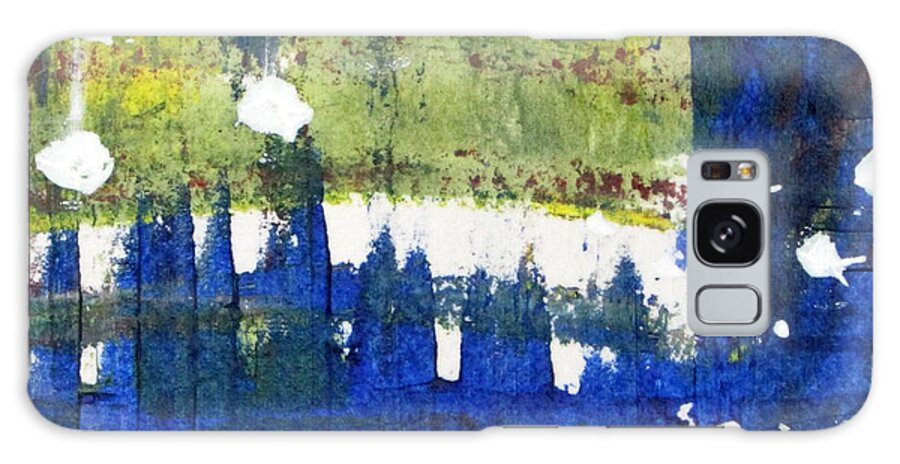 Small Abstract Work Galaxy Case featuring the painting Memory Chip in My Mind by Betty Pieper