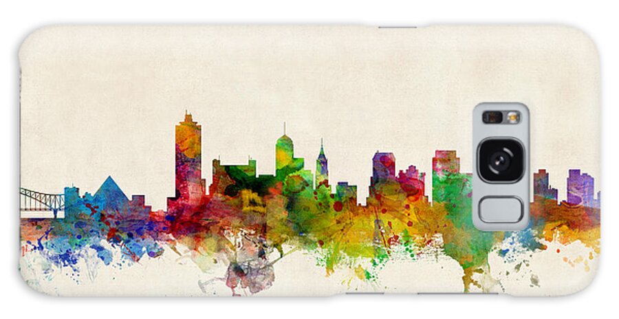 Watercolour Galaxy Case featuring the digital art Memphis Tennessee Skyline by Michael Tompsett