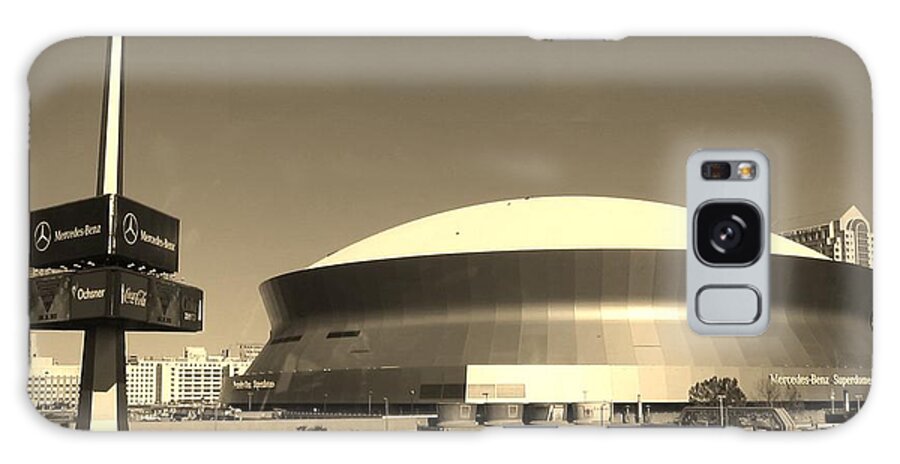 New Orleans Saints Galaxy Case featuring the photograph Mercedes Benz Superdome - New Orleans LA by Deborah Lacoste