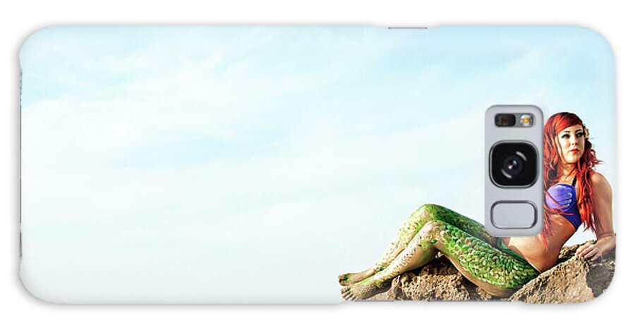 People Galaxy Case featuring the photograph Mermaid On The Beach by Photostock-israel