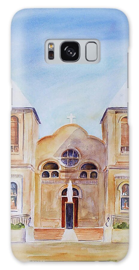 Church Galaxy S8 Case featuring the painting Mesilla Church by Sally Quillin