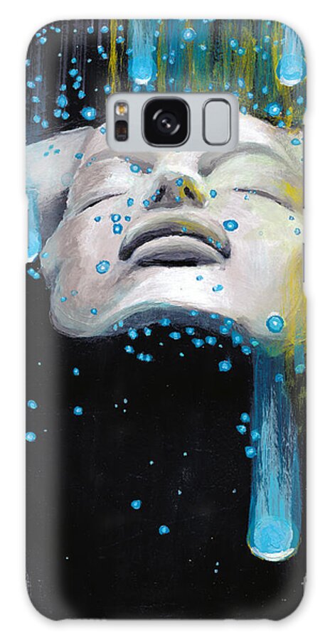 Denise Galaxy Case featuring the painting Meteor Shower by Denise Deiloh