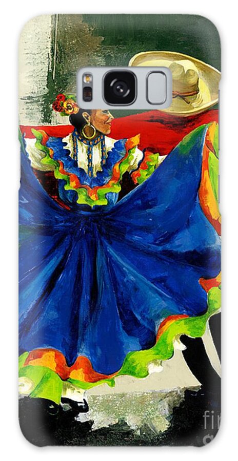 Canvas Prints Galaxy Case featuring the painting Mexican Dancers by Elisabeta Hermann