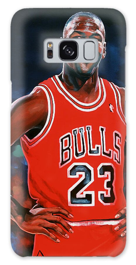 Michael Jordan Galaxy Case featuring the painting Michael Jordan by Paul Meijering
