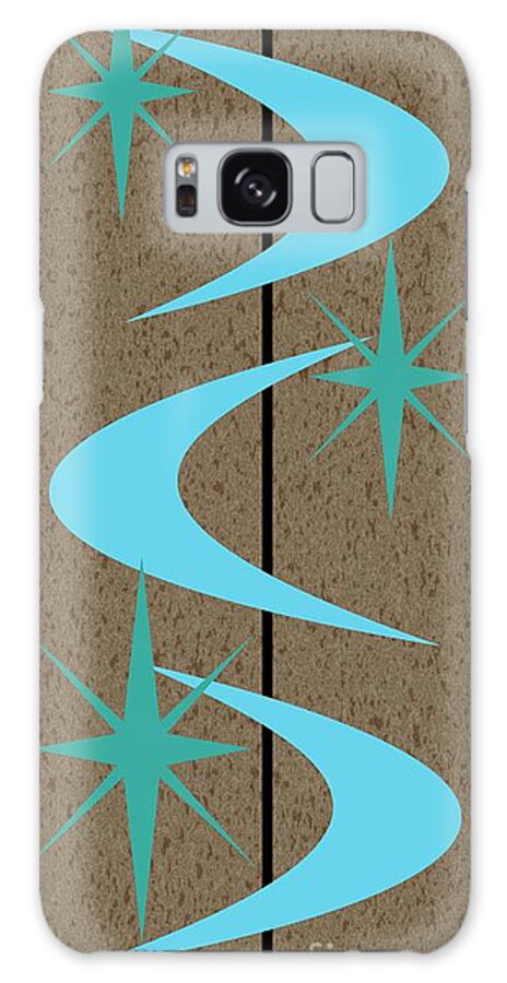 Turquoise Galaxy S8 Case featuring the digital art Mid Century Modern Shapes 2 by Donna Mibus
