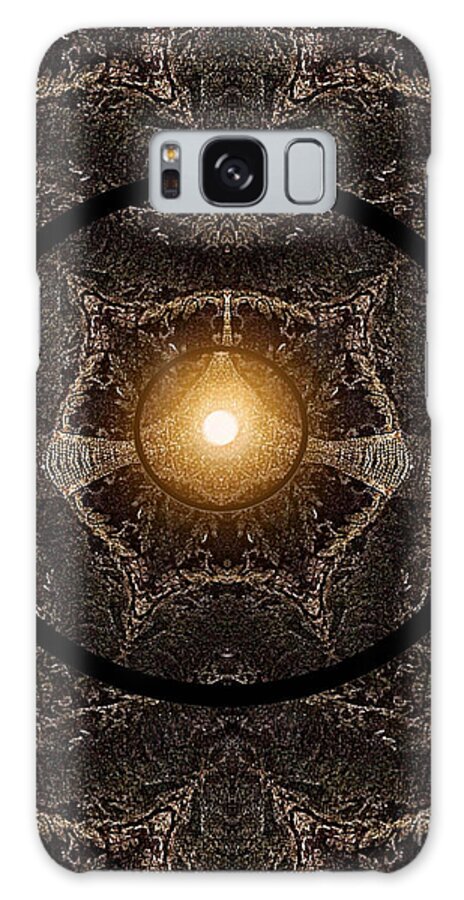 Digital Art Abstract Brown Galaxy Case featuring the digital art Middle Light by Gayle Price Thomas