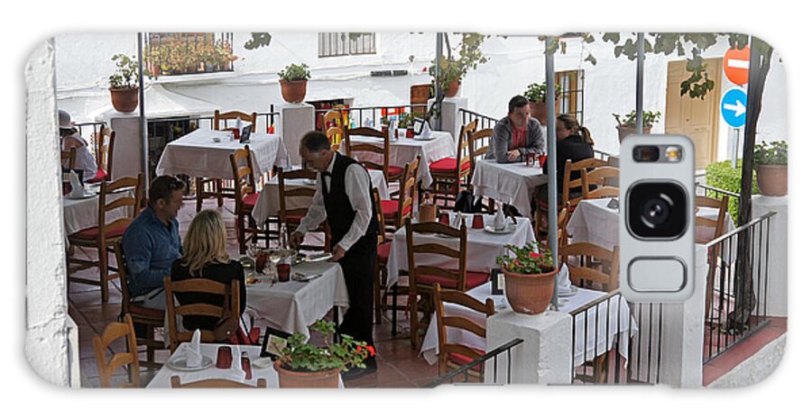 Spain Galaxy Case featuring the photograph Mijas restaurant by Rod Jones