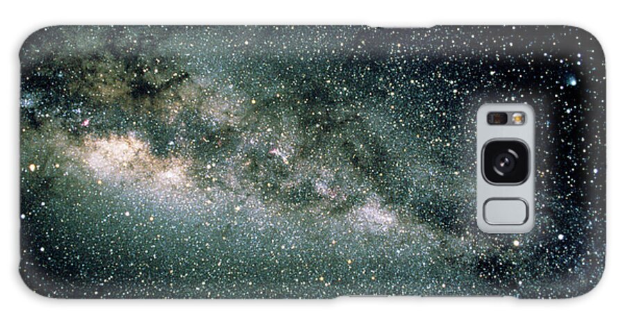 Comet Halley Galaxy Case featuring the photograph Milky Way & Halley's Comet by Ronald Royer/science Photo Library