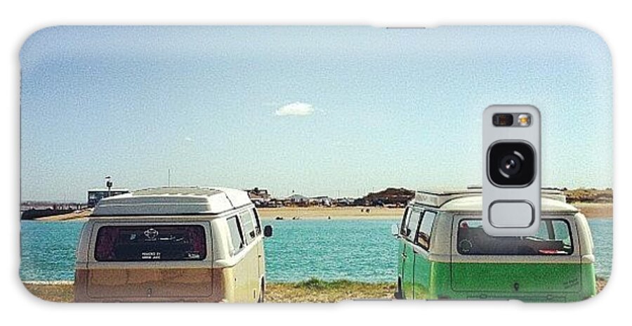 Vwlove Galaxy Case featuring the photograph Mine And My Dads Buses Down The Beach by Jimmy Lindsay