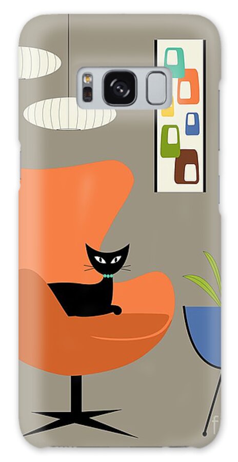 Mid Century Modern Galaxy S8 Case featuring the digital art Mini Oblongs and Mobile by Donna Mibus