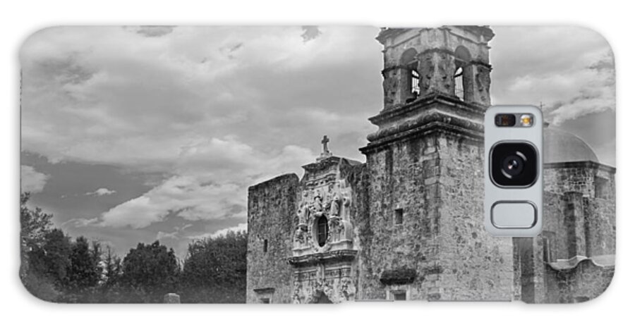 Mission San Jose Bw Galaxy Case featuring the photograph Mission San Jose BW by Jemmy Archer