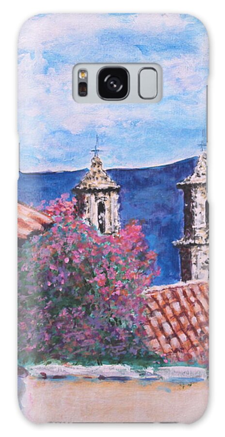 Mexico Galaxy Case featuring the painting Mission View by M Diane Bonaparte
